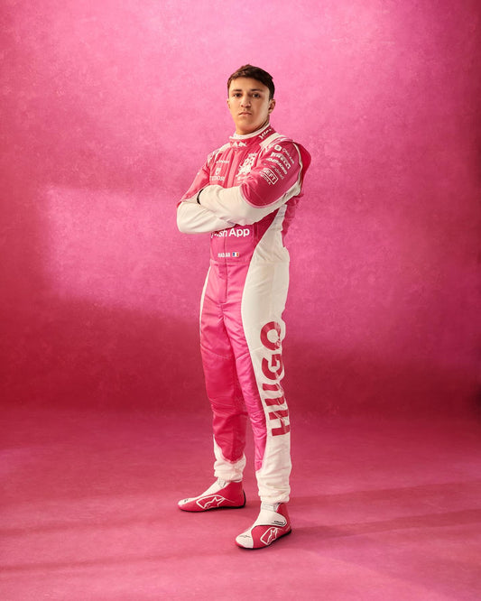 2024 Isack Hadjar Visa Cash App F1 Racing Suit pink