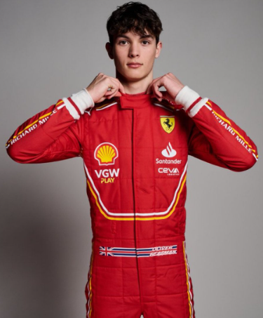 2022 Oliver Bearman Ferrari F2 Racing Suit Red
