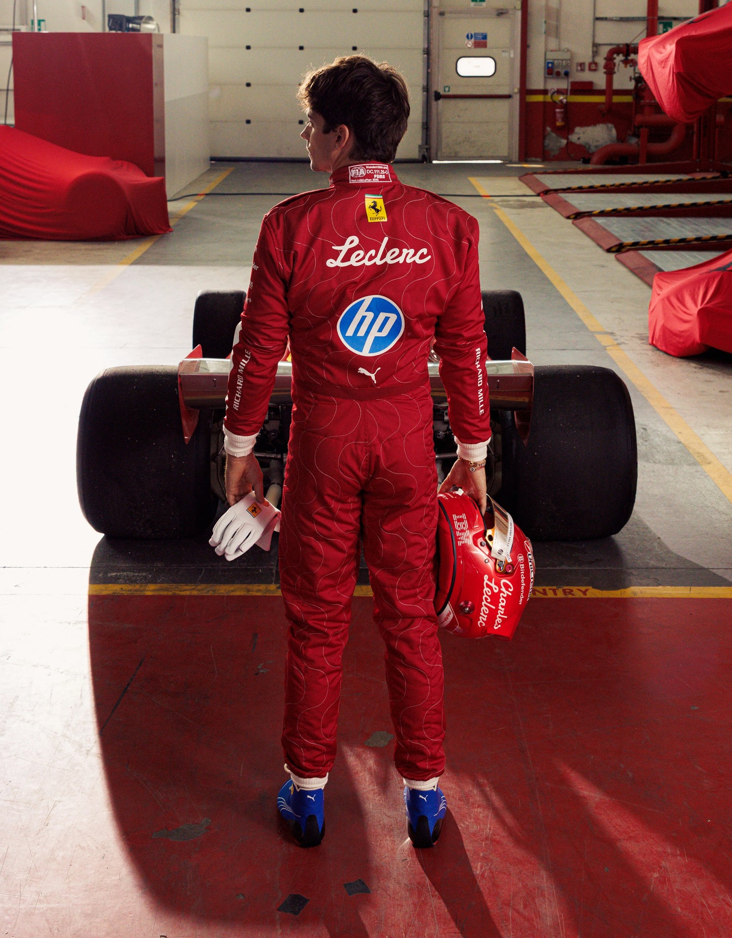 Puma for Scuderia Ferrari HP Charles Leclerc Monza 2025 racing suit