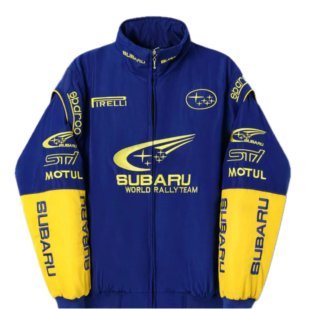 Saburu Rally Blue Vintage Sublimation Printed Jacket