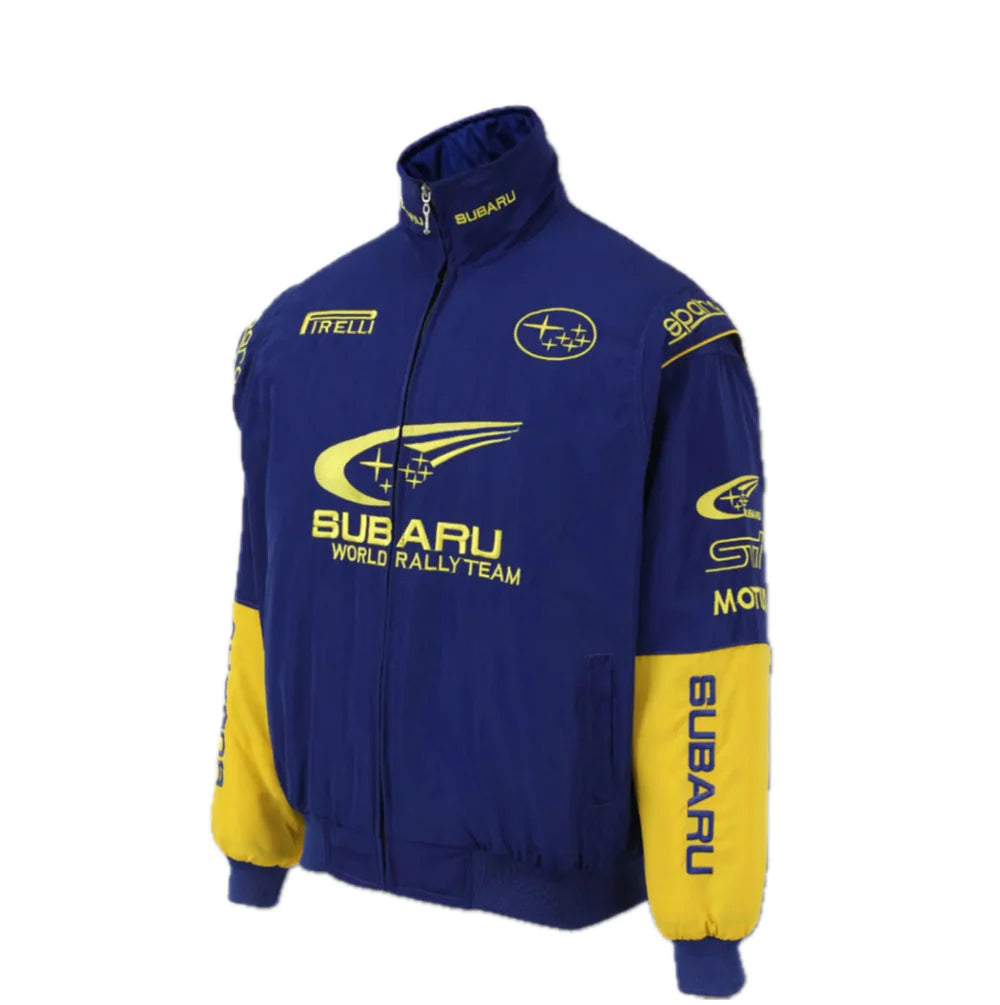 Saburu Rally Blue Vintage Sublimation Printed Jacket