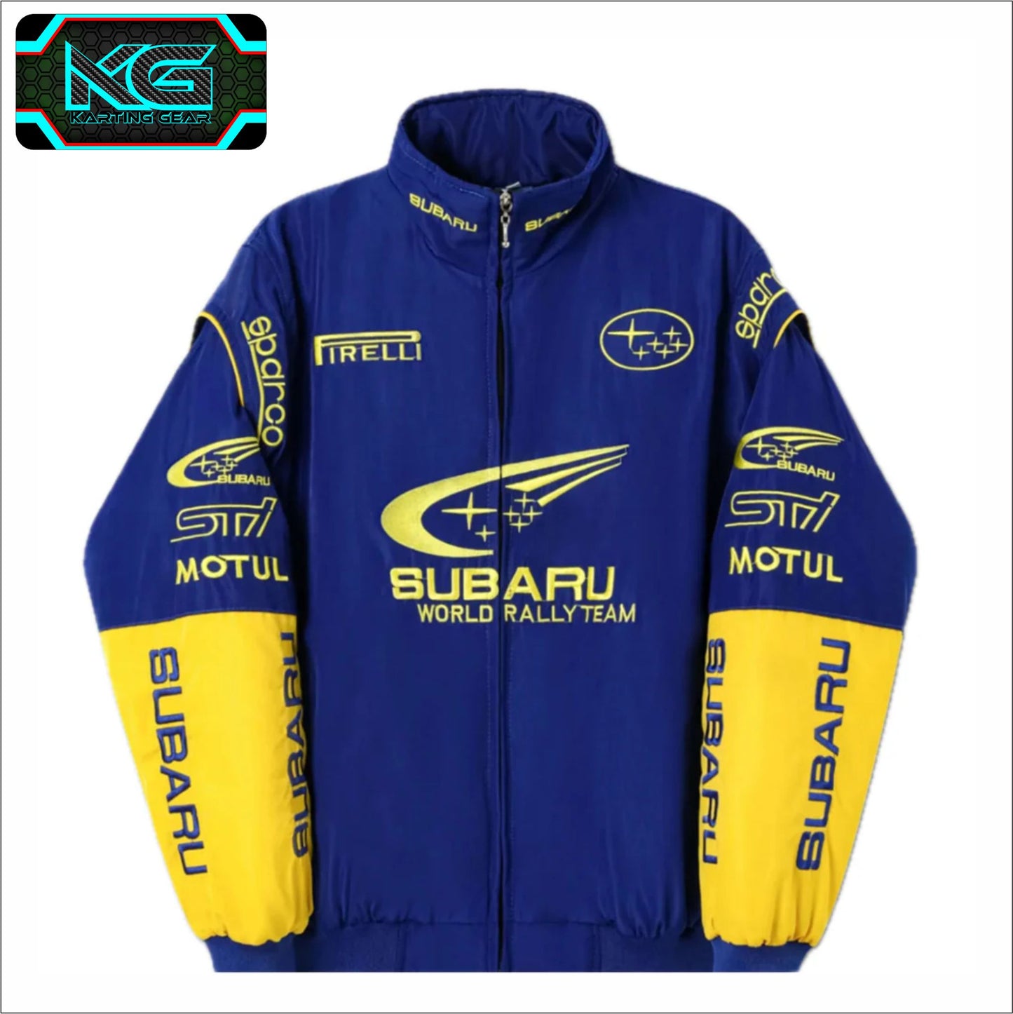 Saburu Rally Blue Vintage Sublimation Printed Jacket