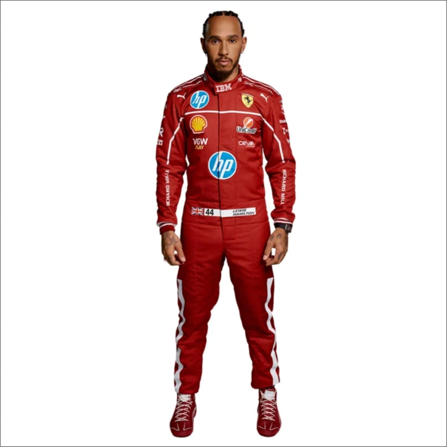 2025 Lewis Hamilton Team Ferrari HP F1 Racing Suit