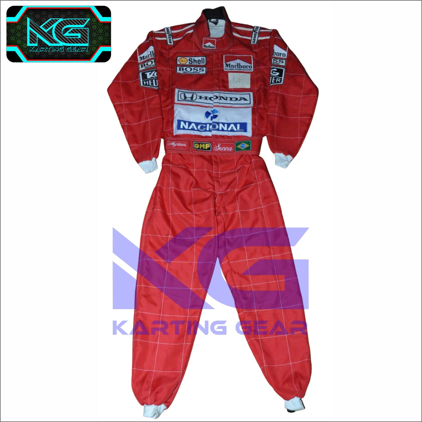 1991 F1 Ayrton Senna Sublimation Printed Race Suit