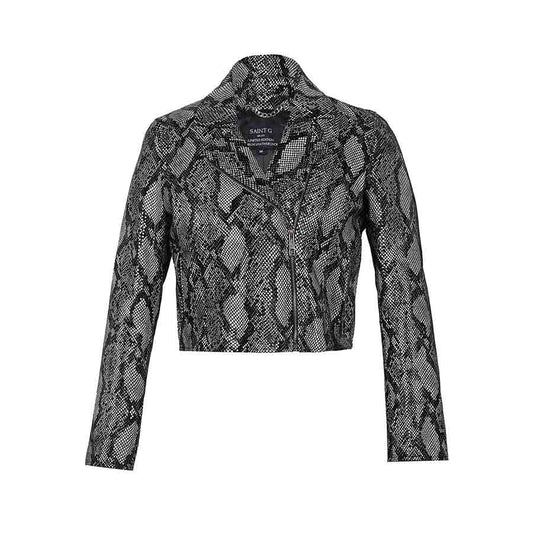 Saint Evie Grey Leather Women Jackets