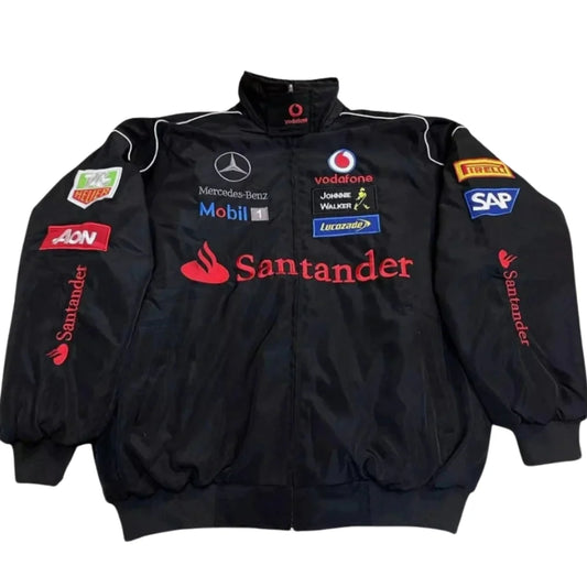 Mercedes-Benz F1 Vintage Sublimation Printed Jacket Black