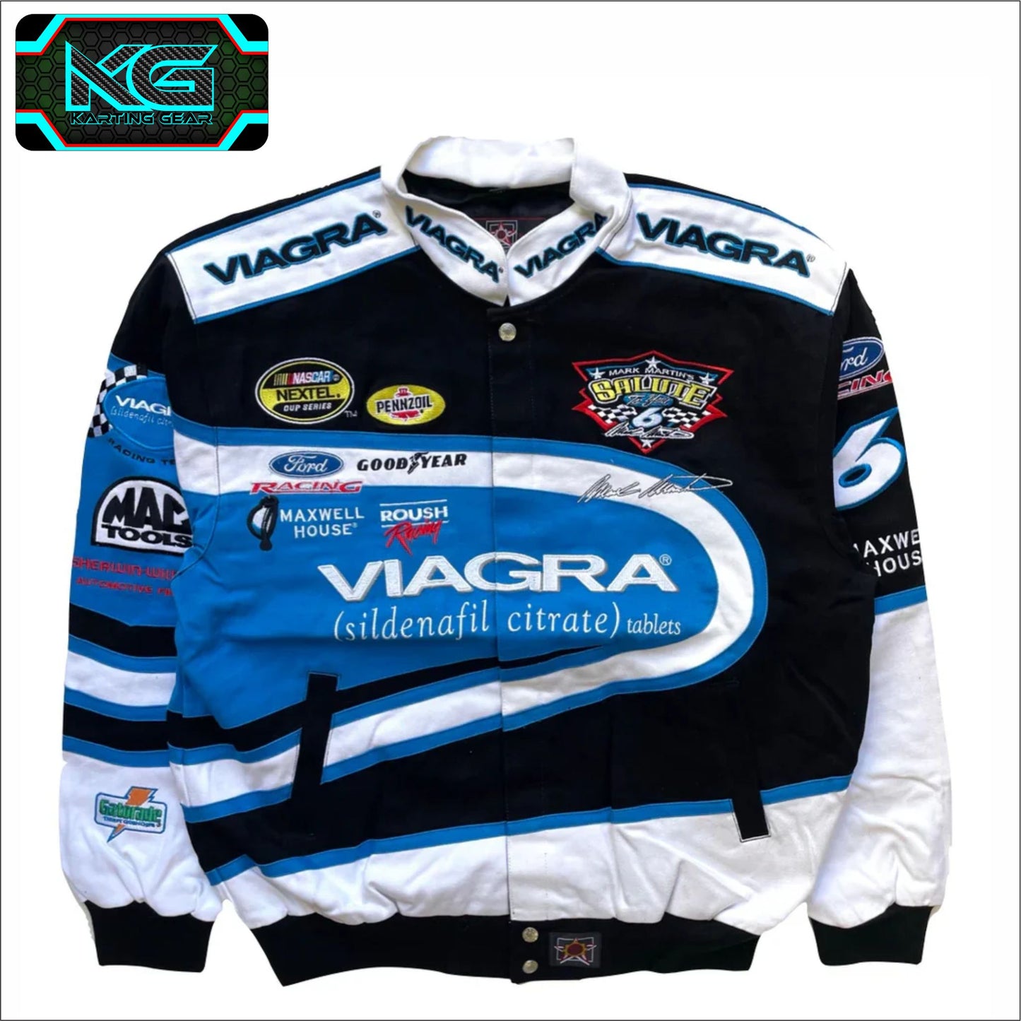 Viagra Nascar F1 Vintage Sublimation printed Jacket