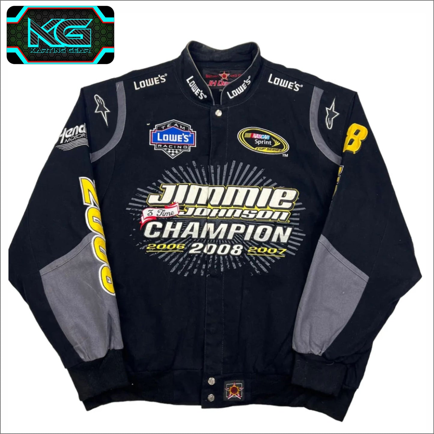 Nascar Black '2006 Champion F1 Vintage Sublimation printed Jacket