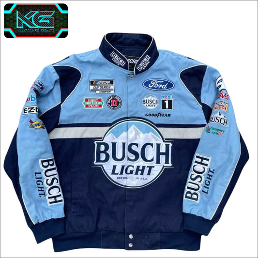 Busch Light Nascar F1 Vintage Sublimation Printed Jacket