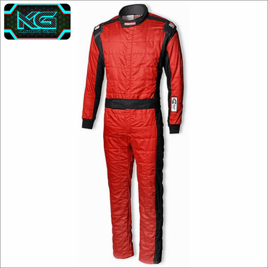 1 Piece SDX Nomex SFI Race Suit - 2 Layer SFI 3-2A/5Red & Black
