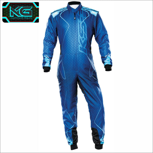 OMP KS-3 Art Kart Racing Suit Blue