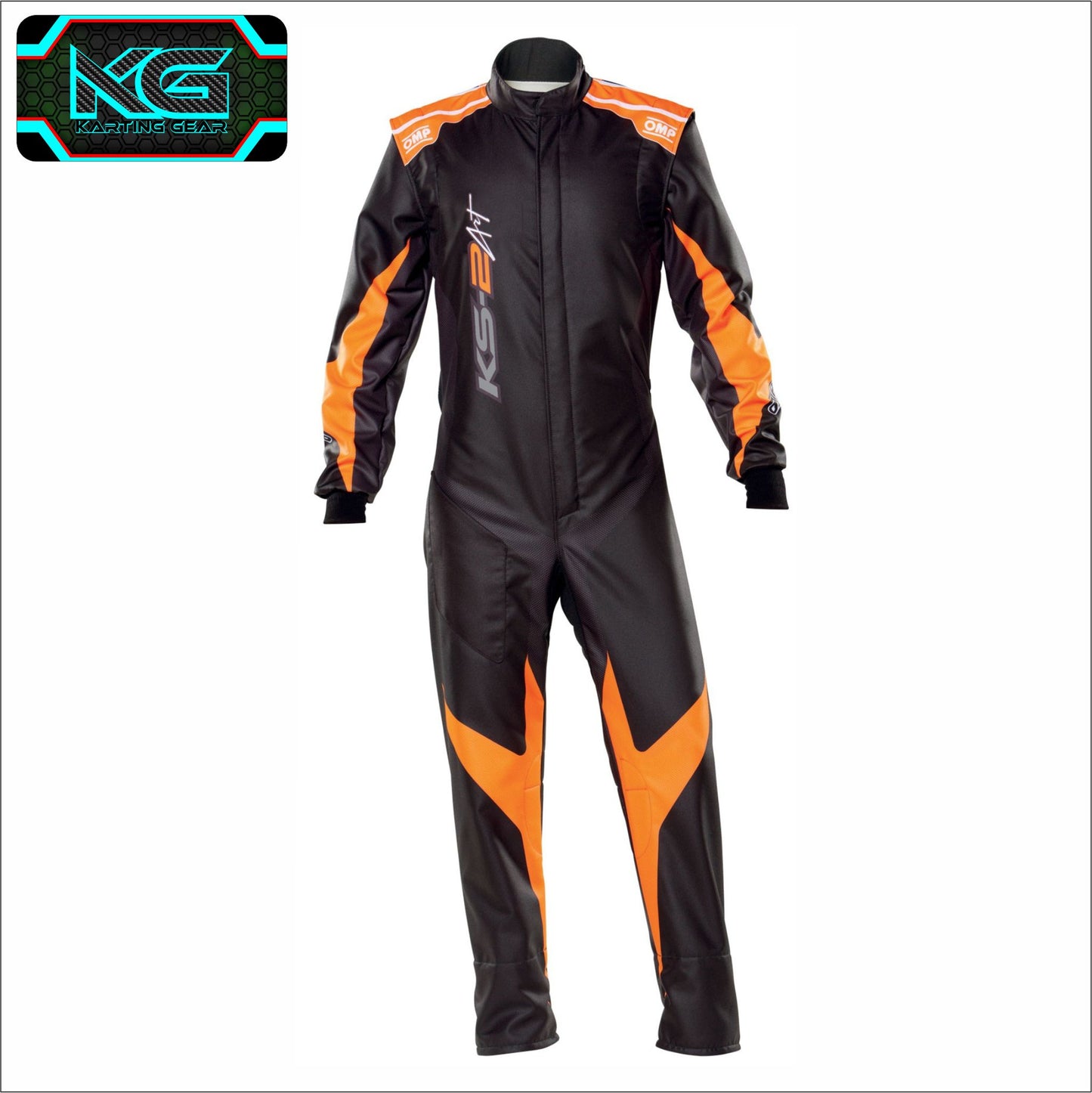 OMP KS-2 Art MY2021 Kart Racing Suit Orange & Black
