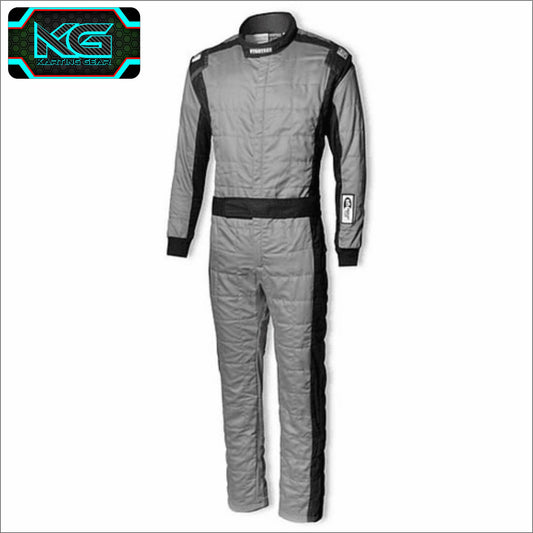 1 Piece SDX Nomex SFI Race Suit - 2 Layer SFI 3-2A/5 Gray