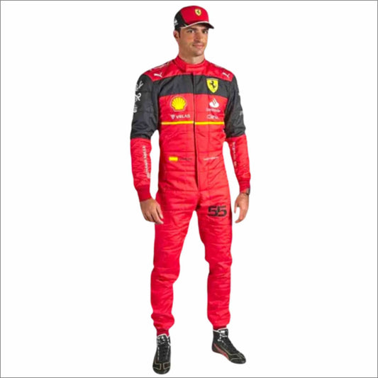 2022 Carlos Sainz Team Scuderia Ferrari F1 Racing Suit