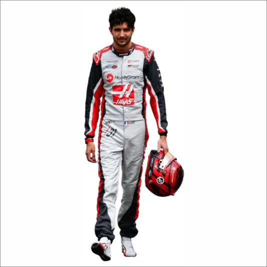2025 Esteban Ocon Team Haas F1 Racing Suit White & Black