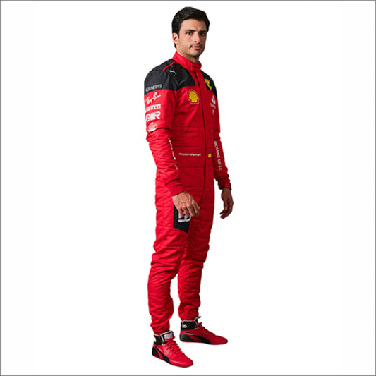 2023 Carlos Sainz Team Scuderia Ferrari F1 Racing Suit