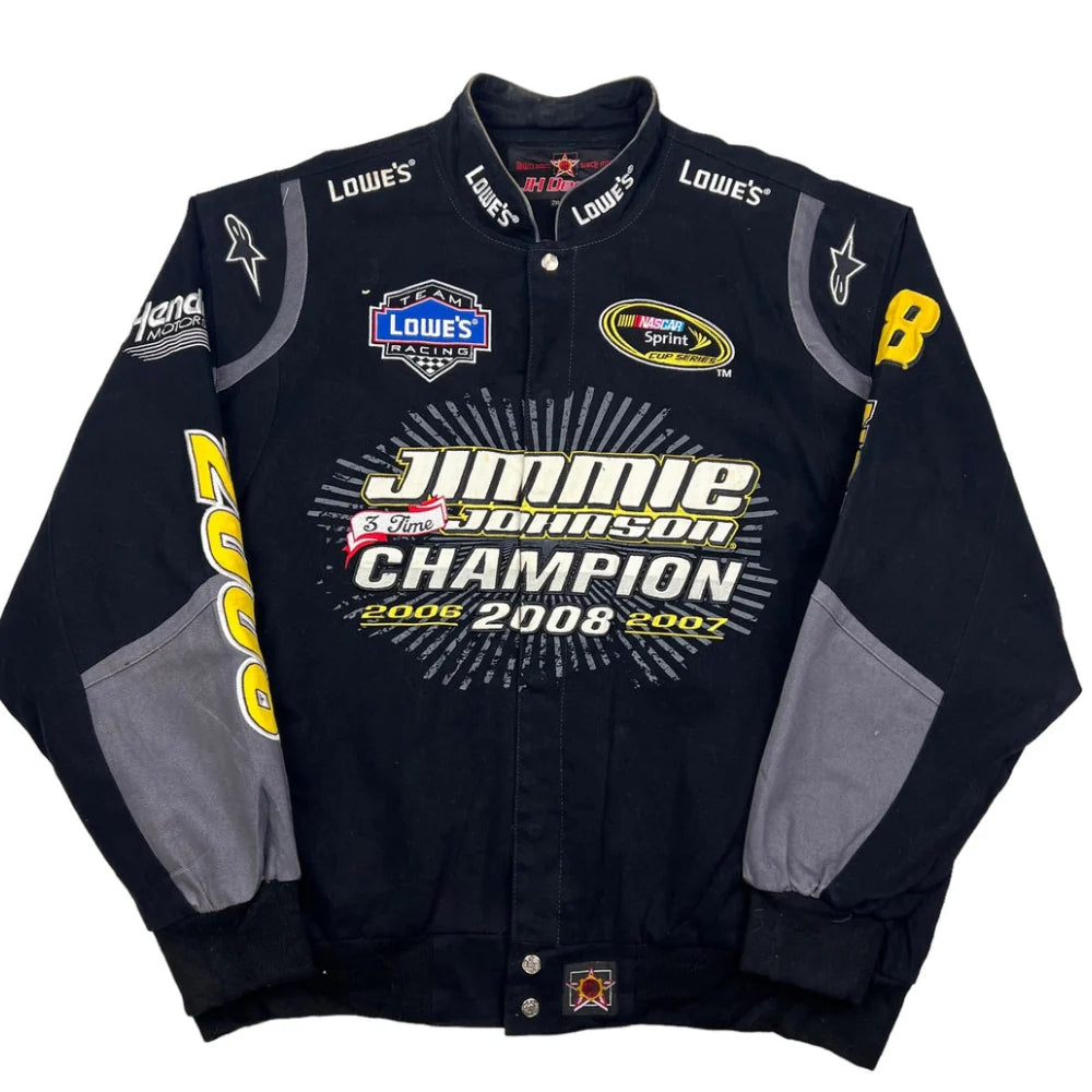 Nascar Black '2006 Champion F1 Vintage Sublimation printed Jacket
